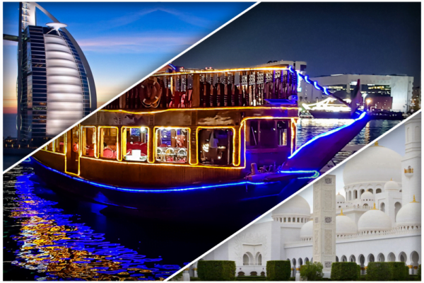 Abu Dhabi City Tour, Dubai City Tour, Dhow Cruise